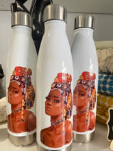 Load image into Gallery viewer, Colourful Headwrap Queen Flask